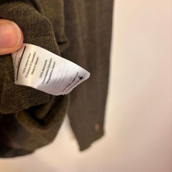 Smartwool Men's Merino Wool Crewneck Sweater Green with Black & Grey Size XL - Picture 6 of 6